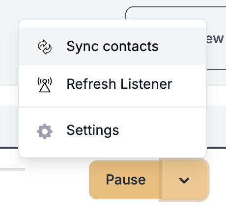 Settings of linked account