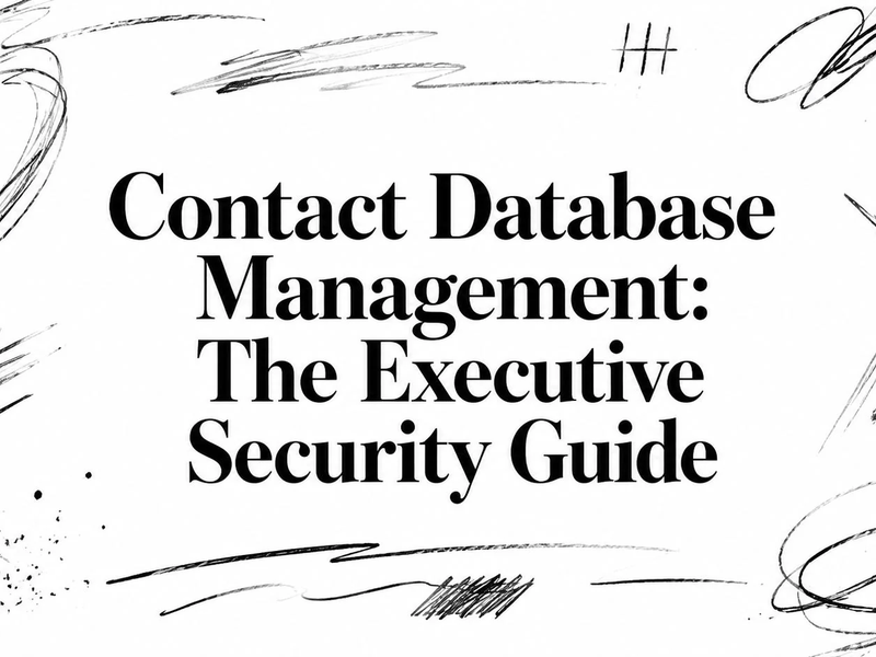 Contact Database Management: The Executive Security Guide