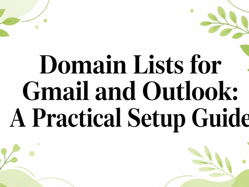 Domain Lists for Gmail and Outlook: A Practical Setup Guide