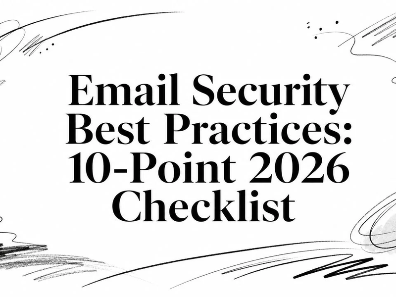 Email Security Best Practices: 10-Point 2026 Checklist