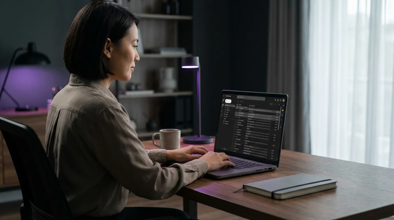 Visual representation of cognitive hygiene highlighting a curated inbox for enhanced executive productivity.