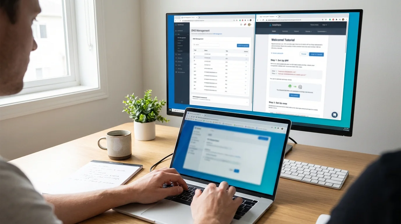 Guide to setting up DKIM, SPF, and DMARC for Google Workspace Gmail with DNS configuration steps.